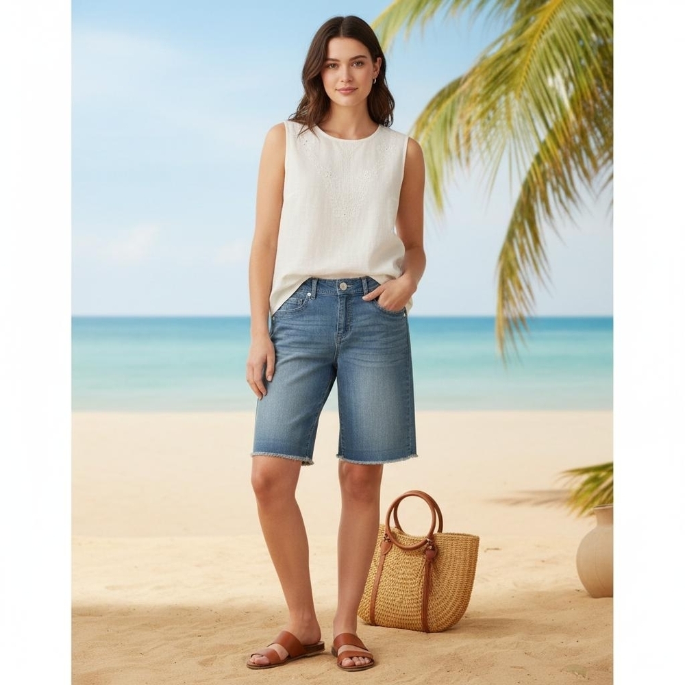 Democracy Ab Technology Bermuda Shorts Size 6